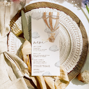 We Can Bearly Wait Tan Baby Shower  Menu