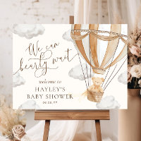 We Can Bearly Wait Tan Baby Shower