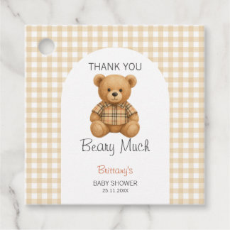 We Can Bearly Wait Teddy Baby Shower  Favour Tags