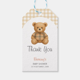 We Can Bearly Wait Teddy Bear Baby Shower Gift Tags