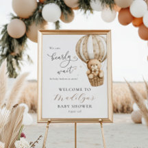 We Can Bearly Wait Teddy Bear Baby Shower Welcome