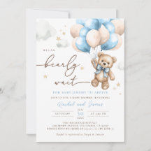 We Can Bearly Wait Teddy Bear Balloon Baby Shower