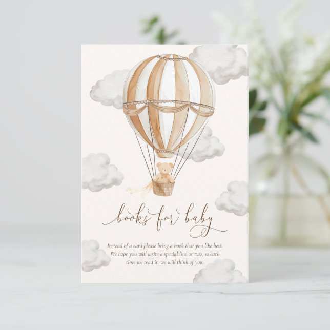 We Can Bearly Wait Teddy Bear Books For Baby Card (Standing Front)