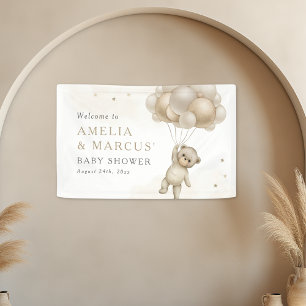 We Can Bearly Wait Teddy Bear Neutral Baby Shower Banner
