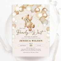 We Can Bearly Wait Teddy Bear Neutral Baby Shower
