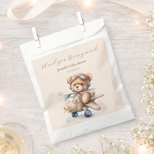 We can bearly wait teddy bear thank you beary much favour bags (Clipped)