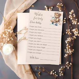 We can bearly wait teddy bear wishes for baby game
