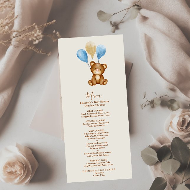 We can bearly wait watercolor bear menu (Creator Uploaded)