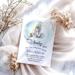 We Can Bearly Wait Winter Baby Shower Invitation