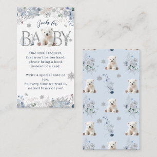 We Can Bearly Wait Winter Bear Baby Shower Books Enclosure Card