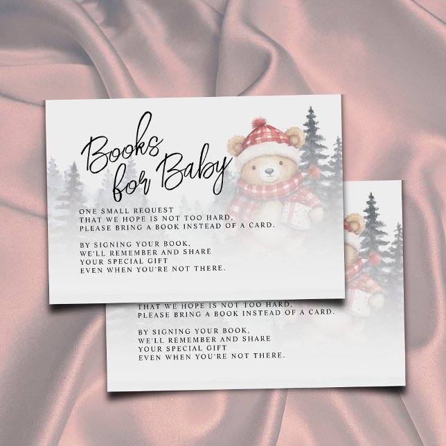 We Can Bearly Wait Winter Books for Baby Enclosure Card (Creator Uploaded)
