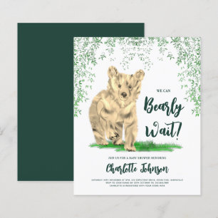 We Can Bearly Wait Woodland Bear Cub