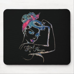 We Can Cure It Rosie Riveter Breast Cancer Girl P Mouse Mat