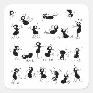 We can dance square sticker