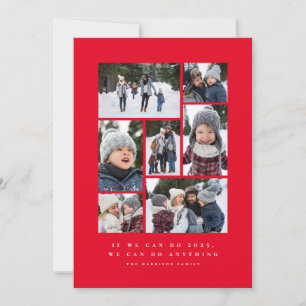 We can do anything New Year photo collage Holiday Card