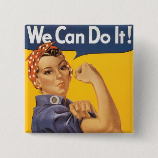 We Can Do It! 15 Cm Square Badge
