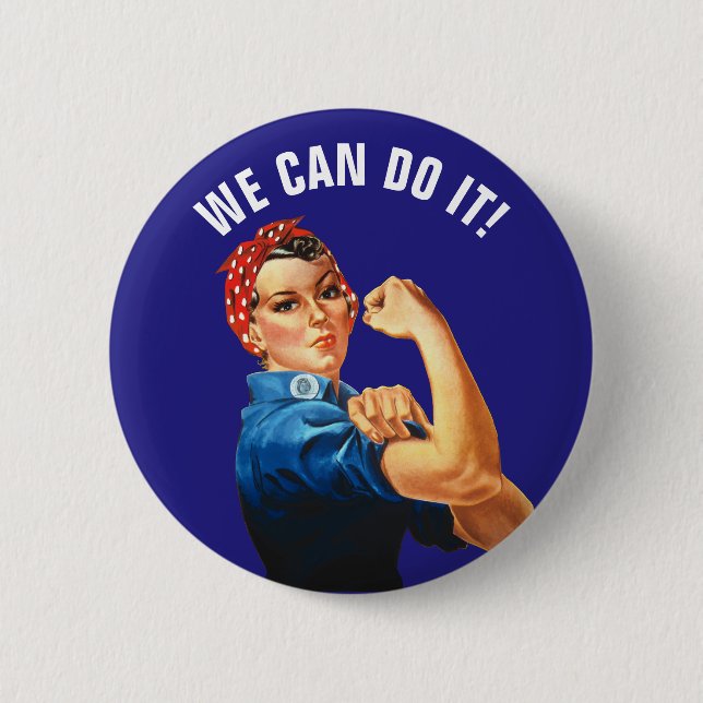 We Can Do It 6 Cm Round Badge (Front)