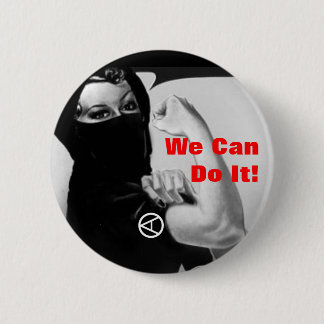 "we can do it" 6 cm round badge