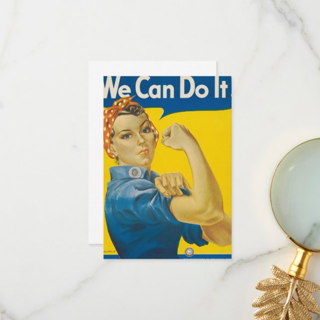 We Can Do It! by J. Howard Miller Thank You Card (Front/Back In Situ)