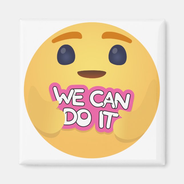 We Can Do It Care Emojis Magnet (Front)