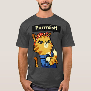 We Can Do It Cat Lover Womens March Purrsist T-Shirt