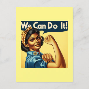 We Can Do It - Indian Rosie the Riveter Postcard