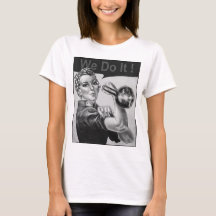 We Can Do It Kettlebell T-shirt B&W
