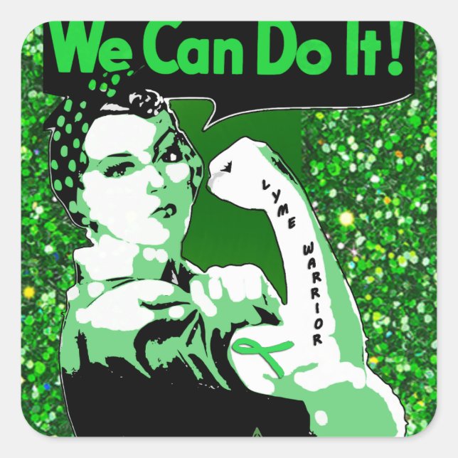 We Can Do It, Lyme Disease Warrior Sticker (Front)