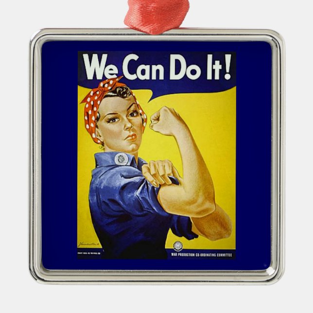 We Can Do It! Metal Tree Decoration (Front)