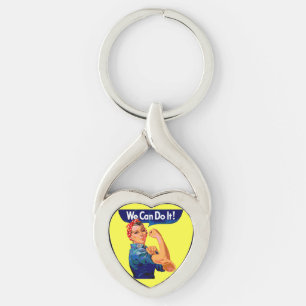 We Can Do It - Motivational Pop Art Rosie    Key Ring