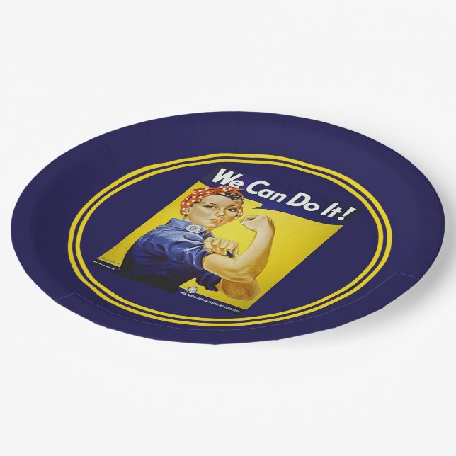 We Can Do It! Paper Plate (Angled)