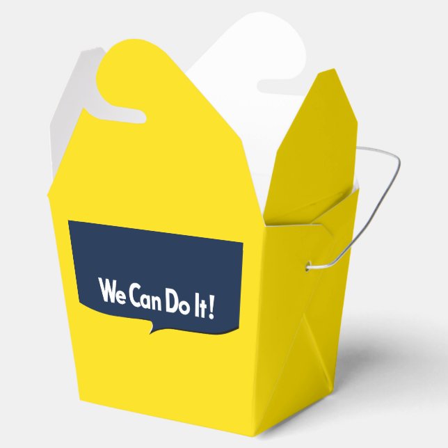 We Can Do it Rosie Graphic Bubble Favour Box (Opened)