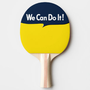 We Can Do it Rosie Headline Ping Pong Paddle
