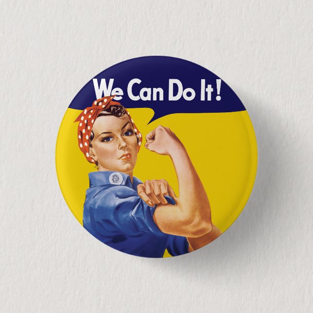 We Can Do It! Rosie the Riveter 3 Cm Round Badge (Front)