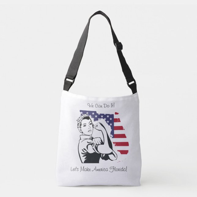 We Can do It! Rosie The Riveter Crossbody Bag (Front)