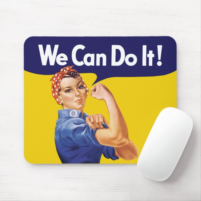 We Can Do It! Rosie the Riveter Mouse Mat (With Mouse)