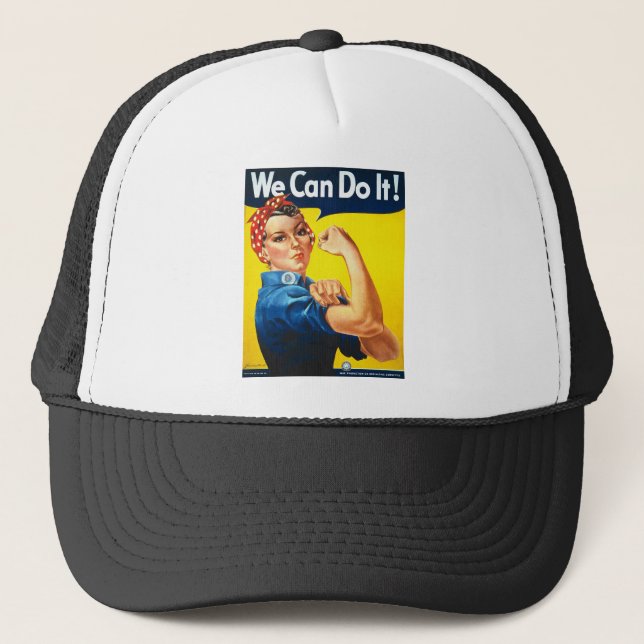 We Can Do It! Rosie the Riveter Trucker Hat (Front)