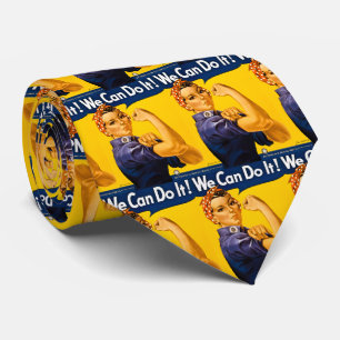 We Can Do It! Rosie the Riveter Vintage Cool Retro Tie