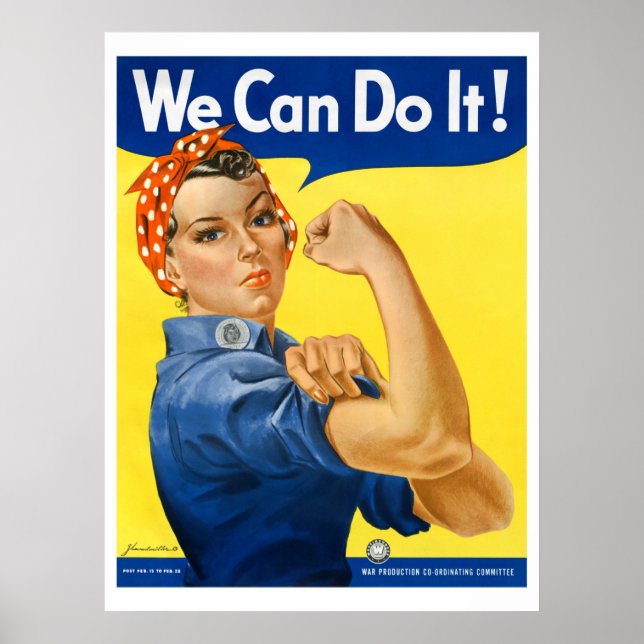 We Can Do It! Rosie the Riveter Vintage WPA Poster (Front)