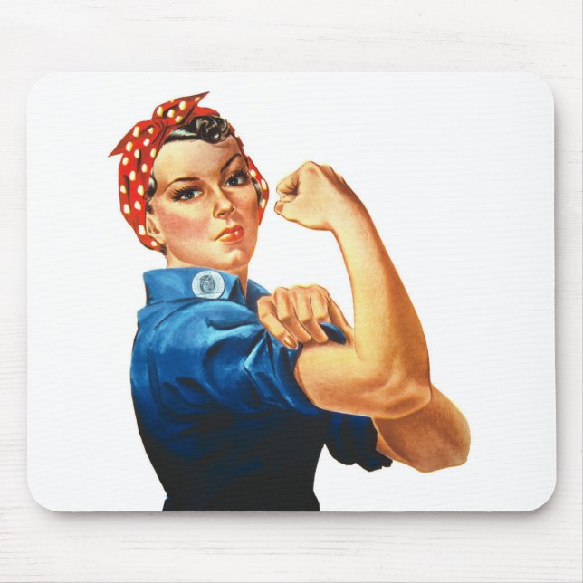 We Can Do It Rosie the Riveter Women Power Mouse Mat (Front)