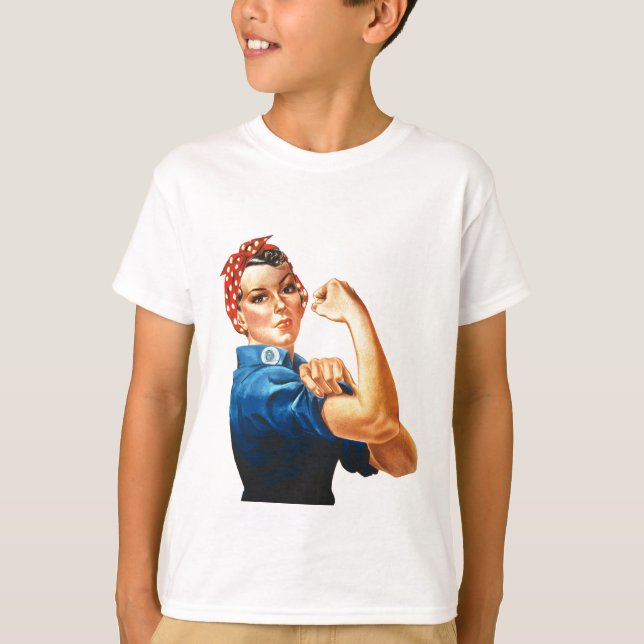 We Can Do It Rosie the Riveter Women Power T-Shirt (Front)