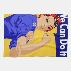 We Can Do It! Rosie The Riveter WWII Poster Tea Towel