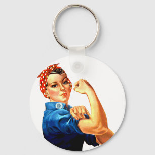We Can Do It Rosie the Riveter WWII Propaganda Key Ring