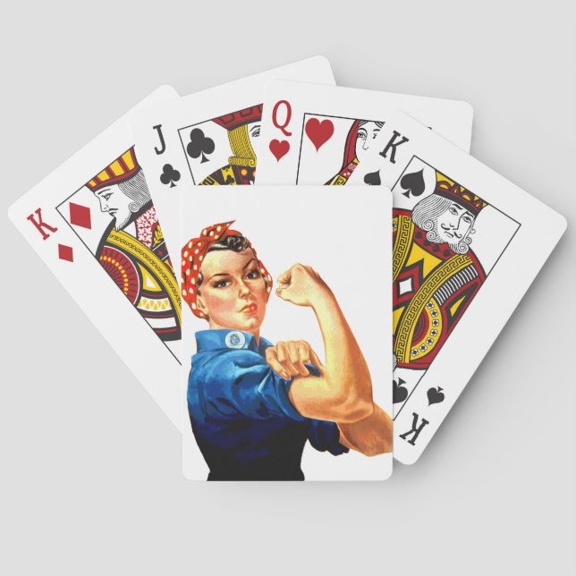 We Can Do It Rosie the Riveter WWII Propaganda Playing Cards (Back)