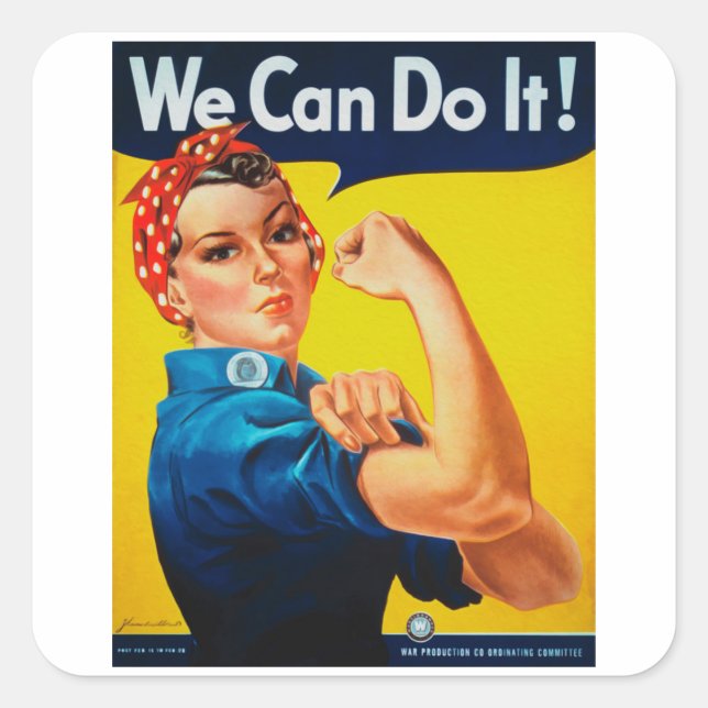 We Can Do It Square Sticker (Front)