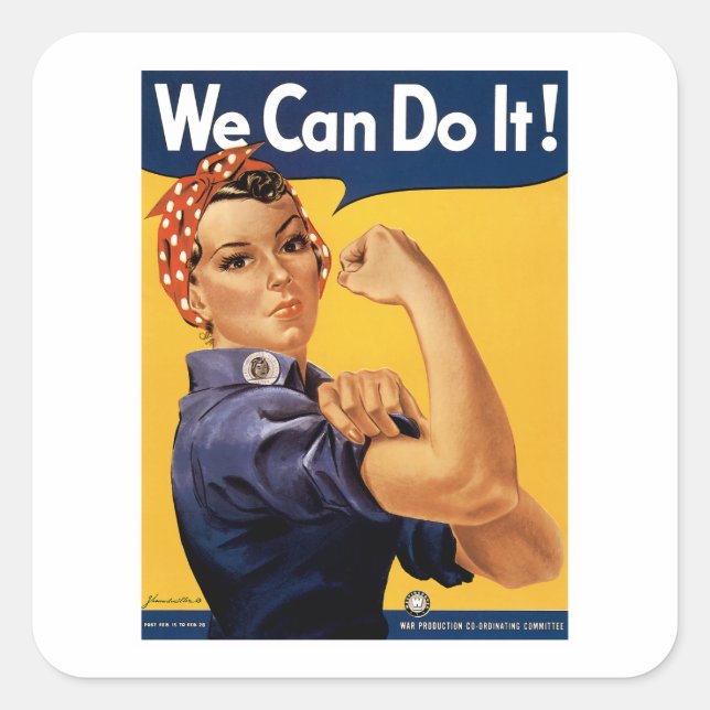 We Can Do it! Square Sticker (Front)