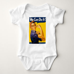 We Can Do It! Vintage Rosie the Riveter WW2 Baby Bodysuit