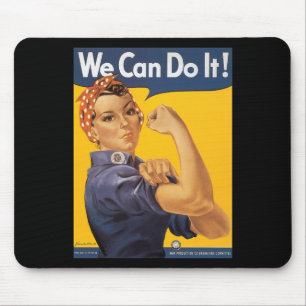 We Can Do It! Vintage War Poster Woman Mouse Mat