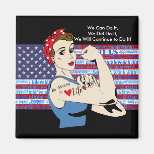 We Can Do It, We Did It, Patriotic Women Magnet