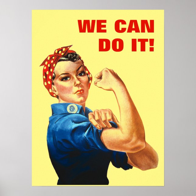 We Can Do It World War II Propaganda Rosie Riveter Poster (Front)